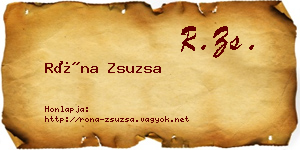 Róna Zsuzsa névjegykártya